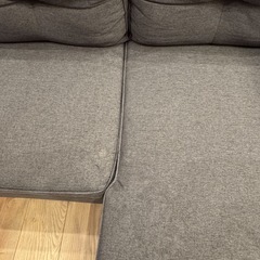収納付きカウチソファ（グレー）／ベッドにもなるタイプ✨の画像