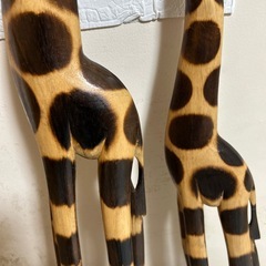 バリ島　木の置物　キリン麒麟🦒の画像