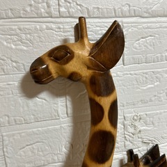 バリ島　木の置物　キリン麒麟🦒の画像