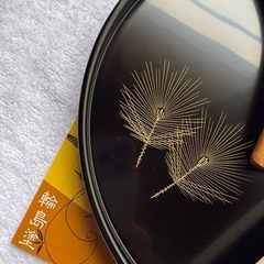 【美品】
輪島塗盆　けやきしゃもじ・箸セットの画像