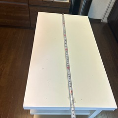 白い収納棚＆キャスター付き引き出しセットの画像