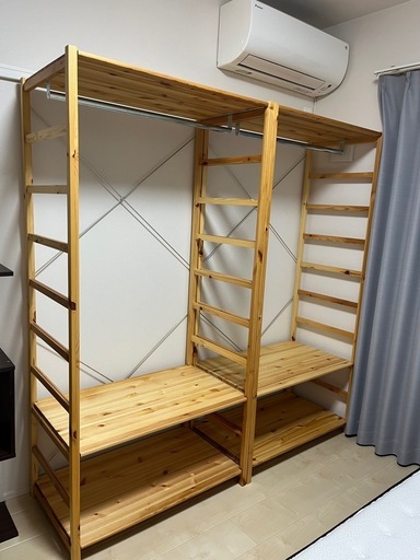 無印良品　パイン材ユニットシェルフ・ワードローブ  2つセット