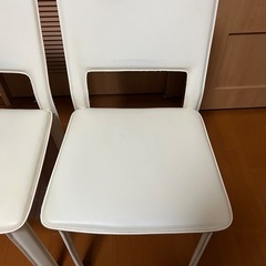 ダイニングチェア　2客　白　ホワイトの画像