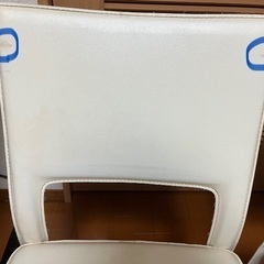 ダイニングチェア　2客　白　ホワイトの画像
