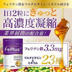 【女性に人気】FePlus フェリチン鉄で効率補給！マルチビタミン 栄養機能食品の画像