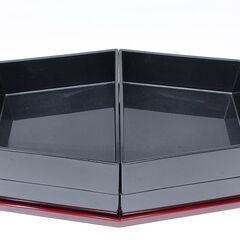 重箱 六角ツインオードブル ルイール 2段セット 合成漆器の画像