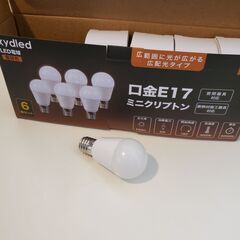 LED電球 口金E17 電球色 5個の画像