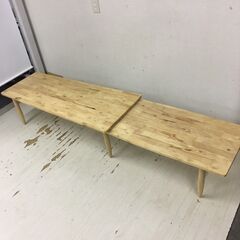  25093  センターテーブル ローテーブル ツイン 回転伸縮式 幅120~199cm 富士貿易   ◆大阪市内・東大阪市他 6,000円以上ご購入で無料配達いたします！◆ ※高槻・枚方方面◆西宮・尼崎方面◆生駒方面　それぞれ条件付き無料配送あり！            の画像