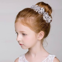 【新品】髪飾り 花 百合 ヘアアクセサリー ヘッドドレス クリスタル 子供 大人の画像