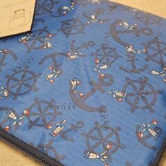 TRAVEL GOODS 収納式ボストンバッグ 錨 マリン 海 旅行カバン 鞄の画像