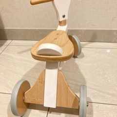 【HOPPL ホップル】ファーストウッドバイク 子供用自転車 ホワイト✖️グレーの画像