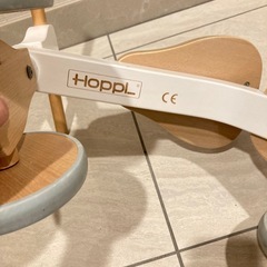 【HOPPL ホップル】ファーストウッドバイク 子供用自転車 ホワイト✖️グレーの画像