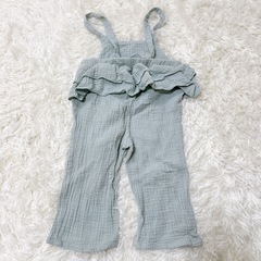 ミントグリーン　ベビー 女の子　サロペットパンツ 95cmの画像