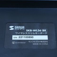 サンワ無線キーボード　SKB-WL36BKの画像