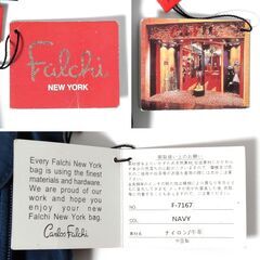 Falchi NEW YORK 新品未使用 ナイロンショルダーバッグ F-7167 ネイビー ファルチの画像