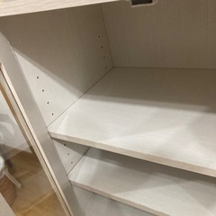 食器棚 シェルフ 棚 白 ホワイト 収納家具 キッチン収納 の画像