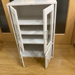 食器棚 シェルフ 棚 白 ホワイト 収納家具 キッチン収納 の画像