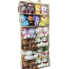 ぬいぐるみ ウォールポケット 6段の画像