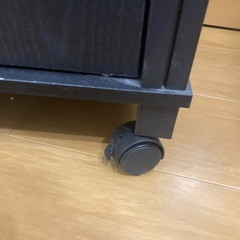 カート 収納ボックス 棚 ブラック 黒 家具 シェルフ　ゴロ付きの画像