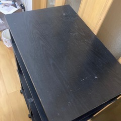 カート 収納ボックス 棚 ブラック 黒 家具 シェルフ　ゴロ付きの画像