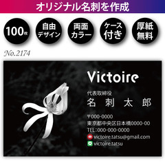 名刺印刷 100枚 両面 フルカラー 紙ケース付 No.2…