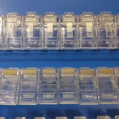 (訳あり品)RJ45コネクタ 100個　非貫通型　ジャンクの画像