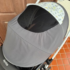 綺麗✨　手洗いメンテナンス済み！　すぐ使える！ aprica ベビーカー　カルーンエアー　軽い！　両対面式　の画像