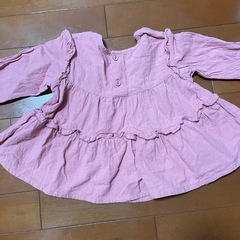 【90】BREEZE くすみカラー ピンク チュニック 秋服の画像