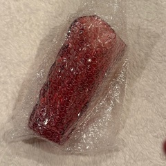 赤いおしゃれな花瓶 ガラス 新品未使用の画像
