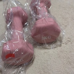 (新品)  2KG ダンベル×2個セット ピンクの画像