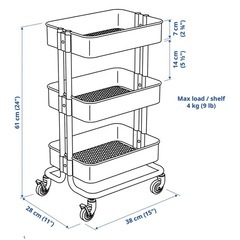 【美品】IKEA raskog ワゴンシェル + ふたの画像