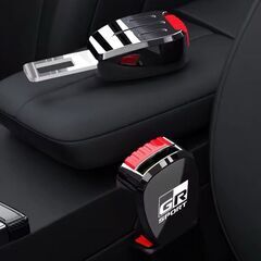 GR SPORT トヨタ TOYOTA GAZOO Racing シートベルト エクステンダー バックル ワンプッシュ ボタン ブラック 黒 TRDの画像