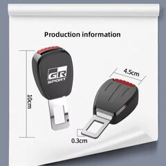 GR SPORT トヨタ TOYOTA GAZOO Racing シートベルト エクステンダー バックル ワンプッシュ ボタン ブラック 黒 TRDの画像