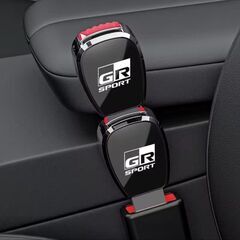 GR SPORT トヨタ TOYOTA GAZOO Racing シートベルト エクステンダー バックル ワンプッシュ ボタン ブラック 黒 TRDの画像