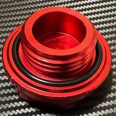 GR SPORT トヨタ TOYOTA GAZOO Racing アルミニウム オイル フィラー キャップ アルマイト加工 レッド 赤 TRDの画像