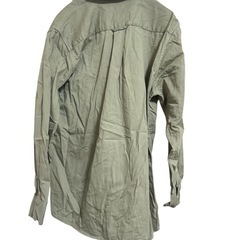 【ユニクロ】 長袖シャツ M オリーブグリーンの画像