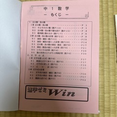 進学ゼミWin 塾専用問題集　中1 数学 過去問ワーク 正の数・負の数 テスト対策の画像