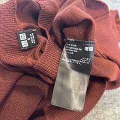 UNIQLO ライトシアーボートネックセーター　S 5分袖 ワイン　薄手　無地の画像