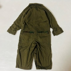 【美品】子ども用ミリタリーロンパース　90 長袖　長ズボンの画像