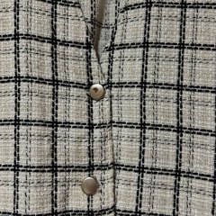 チェック柄ジレ ラメ入り Msizeの画像