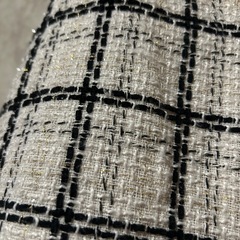 チェック柄ジレ ラメ入り Msizeの画像