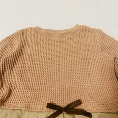 【petit main】タックペプラムテレコ長袖Tシャツ　110サイズの画像