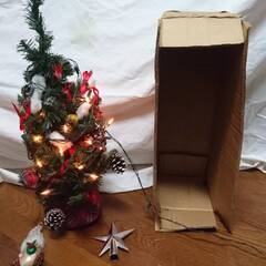 クリスマスツリー　高さ：65cm　箱あり　イルミネーションランプ点滅確認済みの画像