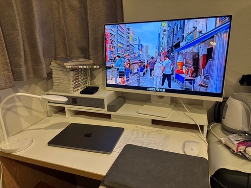 LG スマートモニター 27SR73U-W/LG MyView Smart Monitor / 27インチ 4K / webOS 23 / IPS / 約10.7億色表示(8bit+FRC) / DCI-P3 90% / アンチグレア / 5W+5Wスピーカー / AirPlay2 / Miracast/USB-C（USB PD 65W) / スリムデザイン / 3年安心・無輝点保証