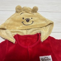 くまのプーさん　なりきり　着ぐるみロンパース　もこもこ　80の画像