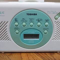 TOSHIBA 東芝 CUTE BEAT キュートビート TY-CDB3 防水 CDクロックラジオ　動作確認し不具合あるためジャンクにての画像