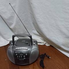 SANYO サンヨー CDラジオカセットレコーダー PH-PR600B 動作確認済み(カセットテープ再生に不具合あり) ジャンクにての画像