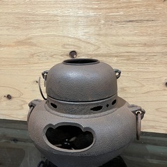 茶道具 茶釜 風炉釜 あじろ鉄 茶道 工芸品の画像