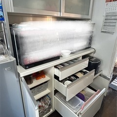 食器棚ホワイト幅140の画像