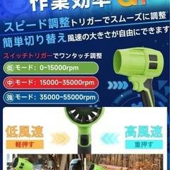 新品未使用未開封❣️ 6500mAh大容量バッテリー2個搭載 ブロワー 洗車 強力軽量 コードレスの画像
